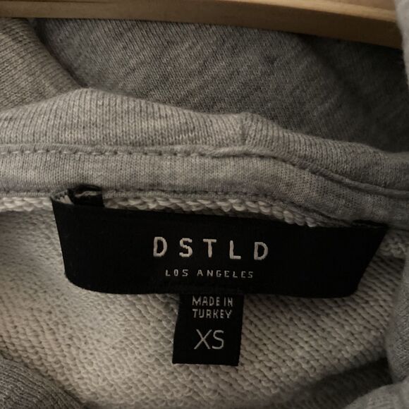 DSTLD WOMENS GRAY LONG SLEEVE FULL ZIP ACTIVEWEAR HOODIE X-SMALL - Picture 3 of 6